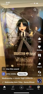 Monster High X Wednesday Collectible Wednesday Addams Doll With Thing ...
