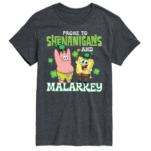Men's - SpongeBob Squarepants - Prone To Shenanigans And Malarkey Short Sleeve Graphic T-Shirt - 1 of 4