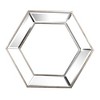 FONTOI Hexagon Wall Mirror with Contemporary Glass Design, Modern Decorative Accent for Living Room, Entryway, Bedroom, Silver, 20.7"*1.6"*17.9" - 4 of 4