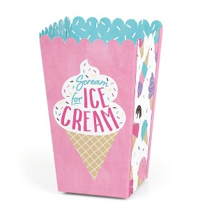 Big Dot of Happiness Scoop Up the Fun - Ice Cream - Sprinkles Party Favor Popcorn Treat Boxes - Set of 12 - 1 of 4