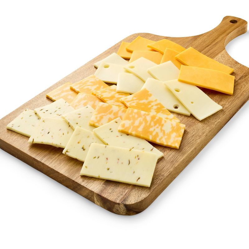 Pepper Jack, Colby Jack, Swiss &#38; Cheddar Cheese Slice Party Tray - 28ct/16oz - Good &#38; Gather&#8482;, 4 of 5