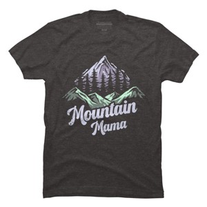 Men's Design By Humans Mountain Mama Camping Adventure Mom By Flowerr T-Shirt - 1 of 2