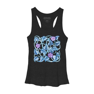 Women's Design By Humans Ipomea Flower - Morning Glory By Timone Racerback Tank Top