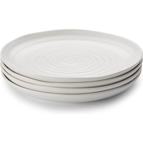 Meiiron Ceramics Dinnerware Set, 8 Divided Plates for Adults Portion  Control Plate/ 4 Soup Bowls with Handles /4 Heart Shaped Deep Salad Bowls