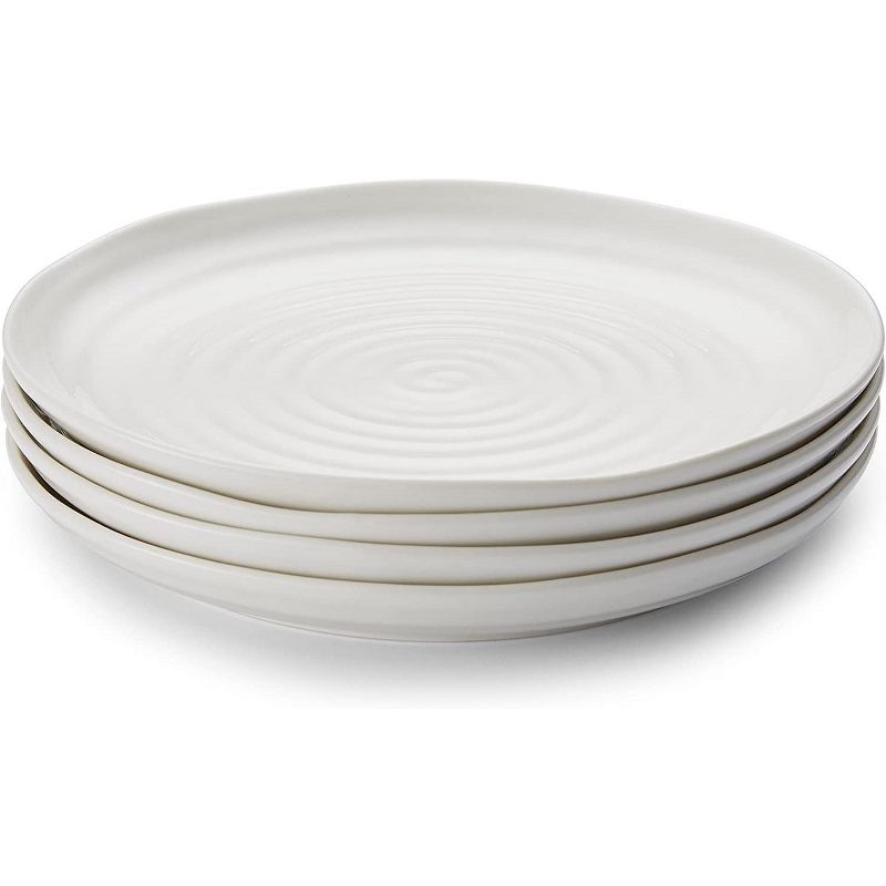 Portmeirion Sophie Conran Coupe Plates, Set of 4, Porcelain Dishes, Dinnerware Plates, Dishwasher Safe, 1 of 7