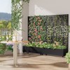 Iron Art Black Planter With Climbing Frame (Louvered Classic Shutter + Helen Street 01) 183*120*40cm - 3 of 4