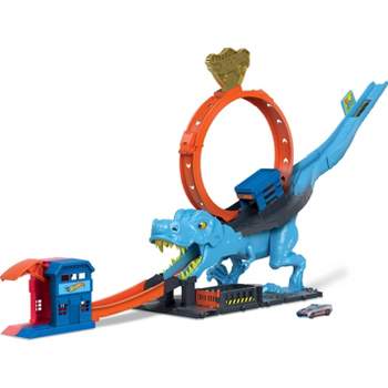 Magic Tracks Dino Chomping Car Toy Racetrack Set - 8ft Track with Raptor  Figurines and Trees - Bendable and Customizable Speedway in the Kids Play  Toys department at