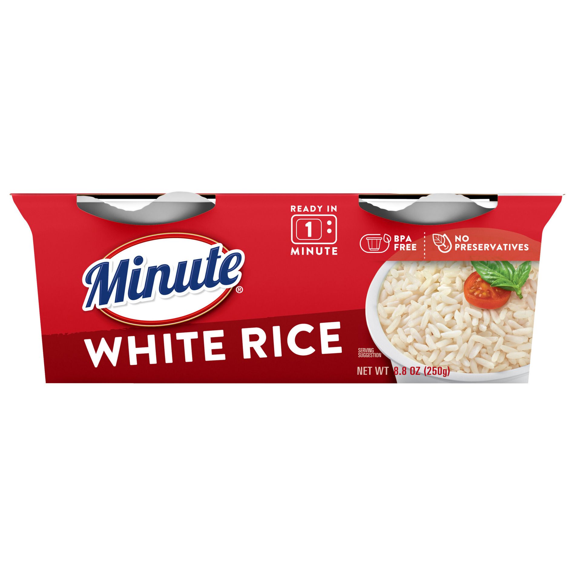 Minute Rice Gluten Free Grain Microwaveable White Rice Bowl - 8.8oz/2ct
