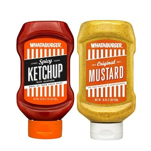 Whataburger Original Mustard and Whataburger Spicy Ketchup Duo Pack - 1 of 4