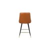 Meridian Furniture,Portnoy Cognac Vegan Leather Counter/Bar Stool, Set of 2 - 4 of 4