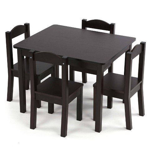 5pc Kids Wood Table And Chair Set Espresso Humble Crew Target