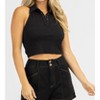 Women's COLLARED HALTER TANK - Bailey Rose - 3 of 4