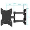 Monoprice Full Motion Single-Stud TV Wall Mount Bracket For 23" To 43" TVs up to 44lbs, Max VESA 200x200, Works - 2 of 4