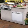 Brushed Stainless Steel BBQ Access Door, Outdoor Kitchen Cabinet Doors, Durable Weather-Resistant Doors for Barbecue Islands, Suitable for Outdoor - 2 of 4