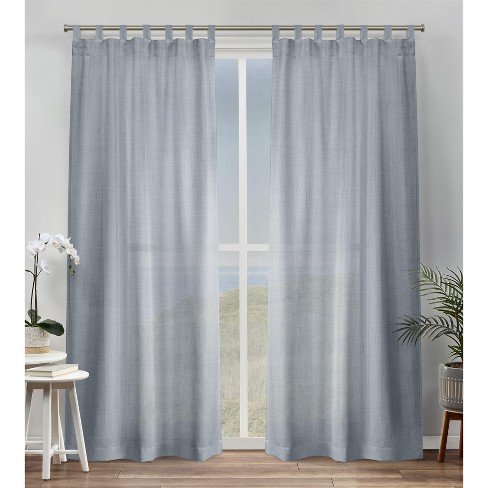 Exclusive Home Bella Sheer Tab Top Curtain Panel Pair, 54