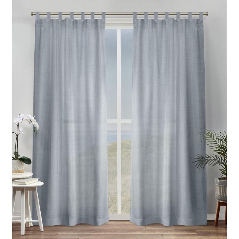Exclusive Home Bella Sheer Tab Top Curtain Panel Pair, 1 of 5