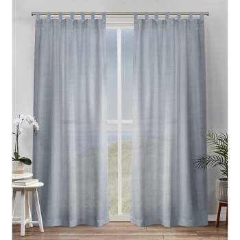 Exclusive Home Bella Sheer Tab Top Curtain Panel Pair