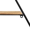 25.5" x 22" x 5" Ladd Hexagon Floating Shelves Rustic Brown - Kate & Laurel All Things Decor: Staggered Wood, No Assembly Required - 4 of 4