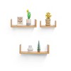 AZL1 Life Concept Decorative Bookshelf Wall Floating Shelve Wall Shelf Farmhouse Home Decor Display Shelving Wall Shelf, Brown, 13.98"*3.94"*2.76" - 3 of 4