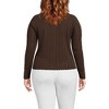 Lands' End Women's Cotton Pointelle Satin Trim Cardigan Sweater - 2 of 4