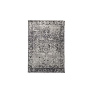 HomeRoots 9' X 12' Gray And Charcoal Moroccan Distressed Area Rug - 1 of 4