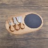 Slickblue 3-Piece Cheese Board Set with Slate Tray & Rubberwood Base, 13"x7.5", Perfect for Entertaining - 3 of 3