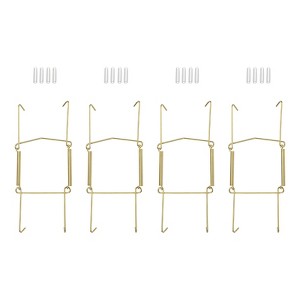 Unique Bargains Stainless Steel Invisible U Type Wall Plate Hangers 1 Set - 1 of 4
