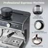 GustoWave Semi Automatic Espresso Machine with Grinder, Milk Frother & 2.8L Water Tank, 20 BAR Pump - 3 of 4
