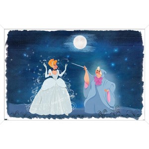 Trends International Disney Cinderella - Cinderella and Fairy Godmother Framed Wall Poster Prints - 1 of 4