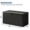 Outdoor Storage Box, Waterproof Lockable Resin Deck Box, Patio Storage Chest, Wood Grain - 2 of 4
