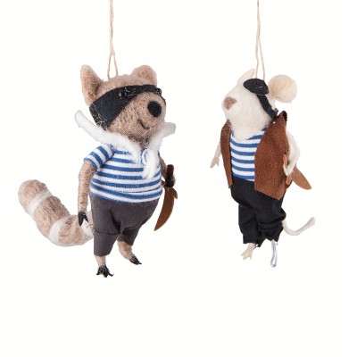 Gallerie II Jack & Jerry Pirate Christmas Xmas Ornament A/2