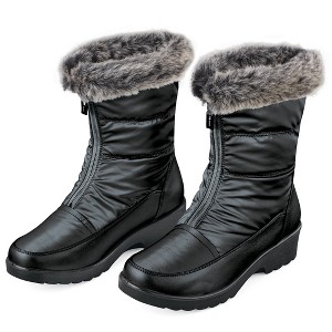 Collections Etc Stylish&warm Faux Fur Boots - 1 of 4