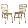 Dracelo Set of 2 Outdoor PE Wicker Patio Dining Chairs - 3 of 4