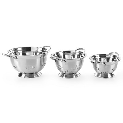 Oster 3 Piece Stainless Steel Colander Set with Pedestal Base