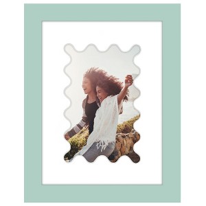 Americanflat 6" x 8" Picture Frame with Mat - Arch, Oval & Wavy Designs - Stylish Decor for Living Rooms, Dorms, Offices & More - 1 of 4