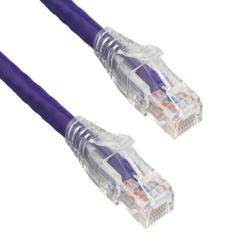 SANOXY Cables and Adapters; 7ft Cat6 550 MHz UTP Ethernet Network Patch Cable with Clear Snagless Boot, Purple - image 1 of 2