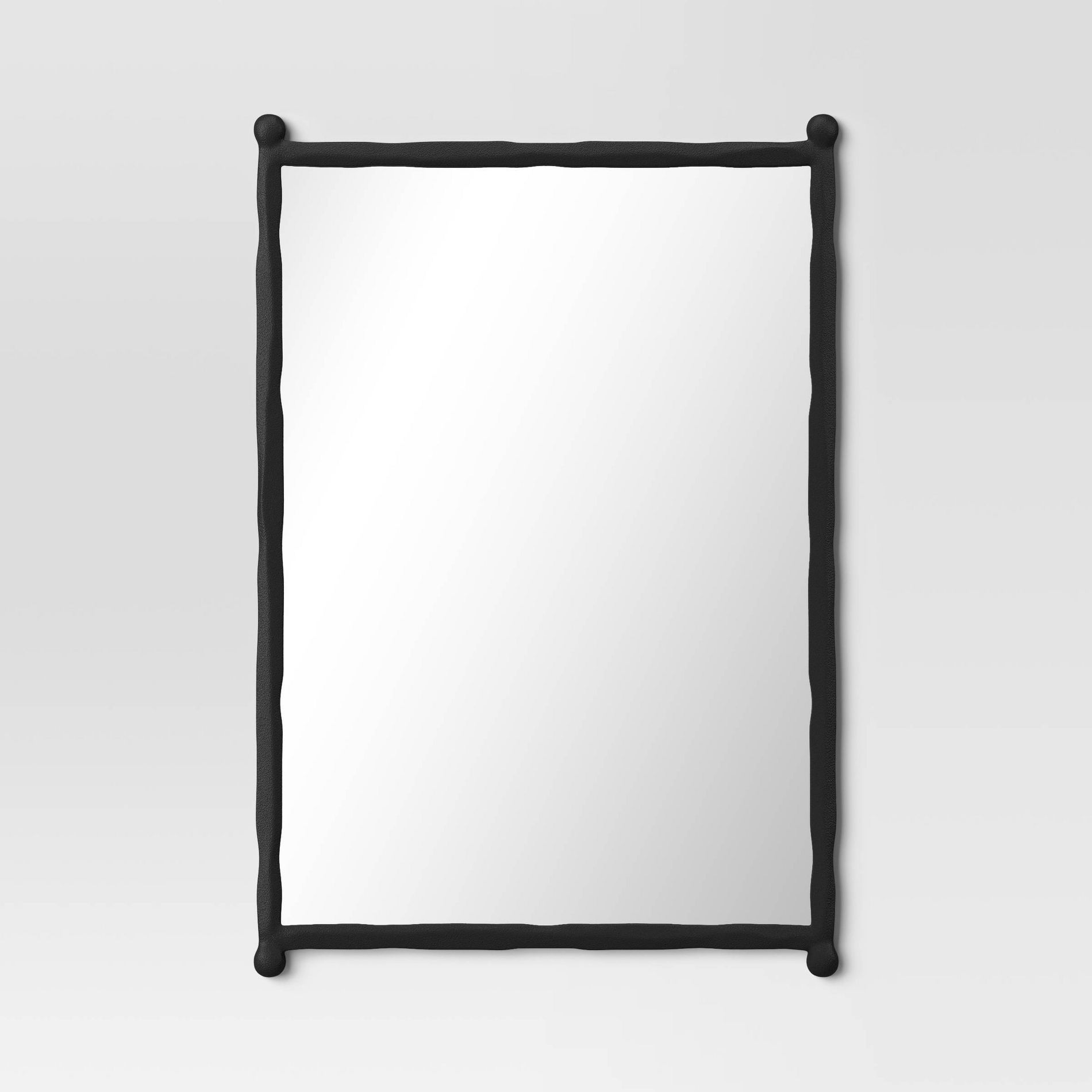 24"x33" Decorative Forged Metal Wall Mirror Black - Threshold™