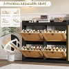 GustoWave Freestanding Shoe Organizer Storage Cabinet with 4 Flip Drawers for Entryway, Hallway - 4 of 4