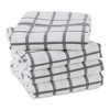 Design Imports White/Gray Windowpane Terry Dishtowel Set/4 - 3 of 4