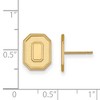 Black Bow Jewelry 10k Yellow Gold Ohio State Buckeyes NCAA Post Earrings - 2 of 3