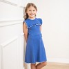 Hope & Henry Girls' Sleeveless Ruffle Yoke Sweater Dress, Toddler - 2 of 4