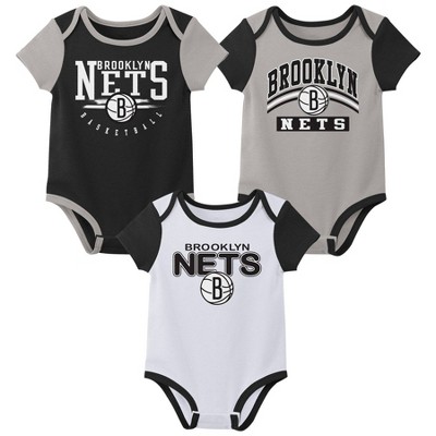 NBA Brooklyn Nets Boys' 3pk Bodysuit Set