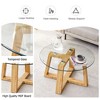 NicBex Modern Circular Tempered Glass Coffee Table with Wood Colored MDF Legs,Distinctive Design Tea/Center Table for Living Room - 4 of 4
