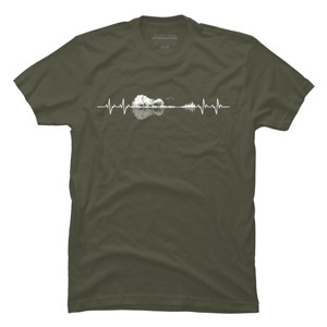 Men's Design By Humans Nature Guitar Heart Beat By Maryedenoa T-Shirt - 1 of 2