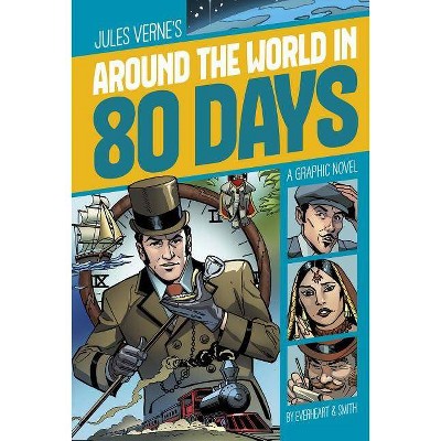 Around the World in 80 Days - (Graphic Revolve: Common Core Editions) by  Jules Verne (Paperback)