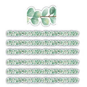 Teacher Created Resources 35' x 2-3/4" Die Cut Border Trim Eucalyptus 35 Feet/Pack 6 Packs - 1 of 2