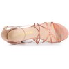 Allegra K Women's Strappy Crisscross Adjustable Buckle Strap Block Heels Sandals - 4 of 4