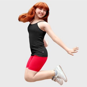City Threads USA-Made Soft 100% Cotton Girls Long Bike Shorts - 1 of 4
