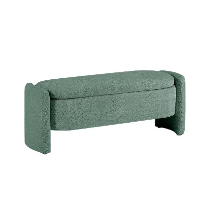 NicBex Modern 47.2" Storage Bench Oval Accent Stool with Arc Shaped Sides for Entryway and Living Room