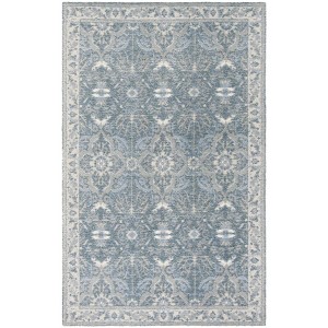 Restoration Vintage RVT403 Hand Tufted Area Rug Blue 4' X 6' - Safavieh. - 1 of 3
